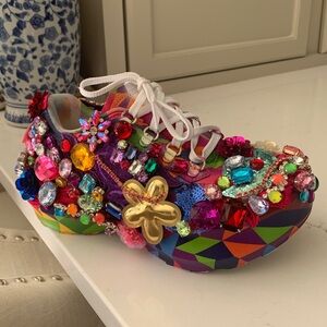 Comme Des Garçons x Salomon glass crystal embellished sneakers Size 6.5 US Women